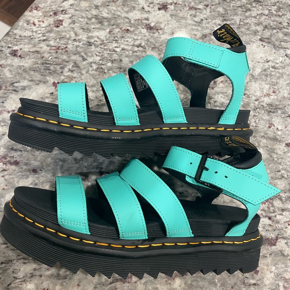 Dr. Martens Blaire Gladiator Sandals In Peppermint Green Hydro